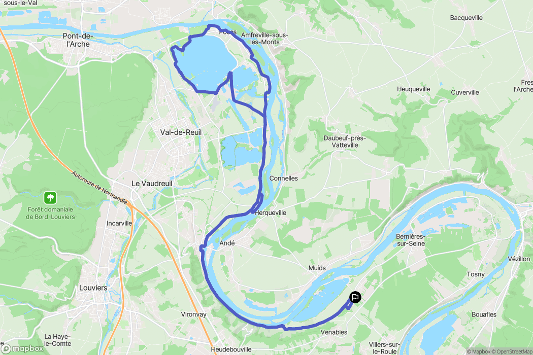Les Trois Lacs : carte du parcours de randonnée - France