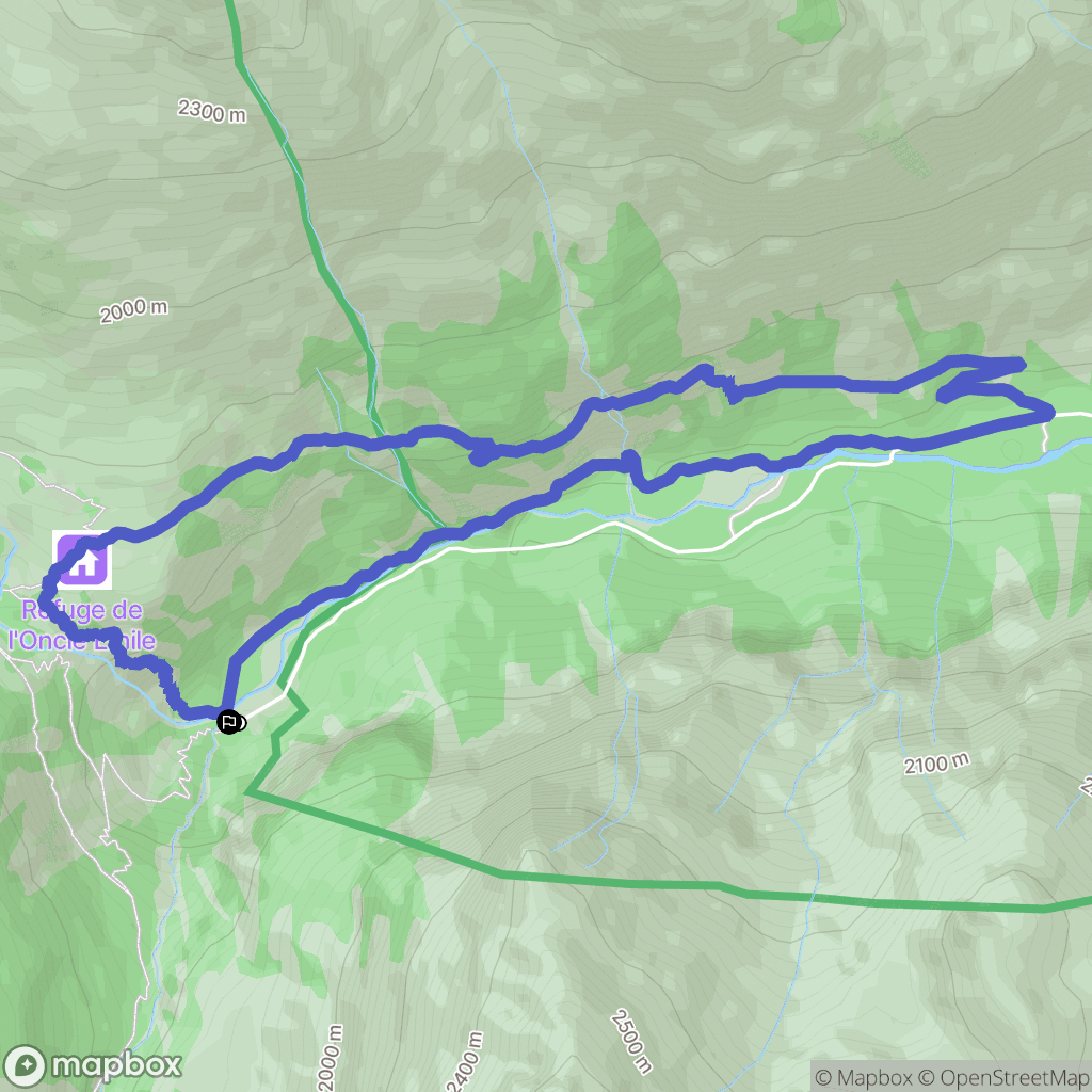 Freissinières : carte du parcours de randonnée - France