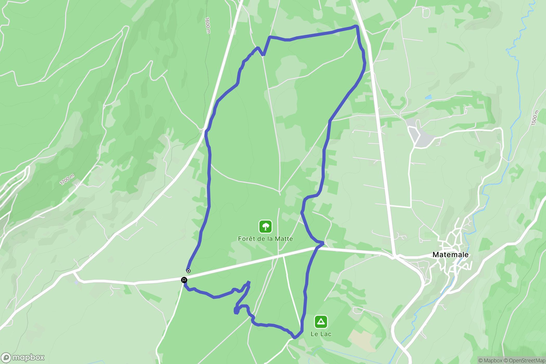 Les Angles : carte du parcours de randonnée - France