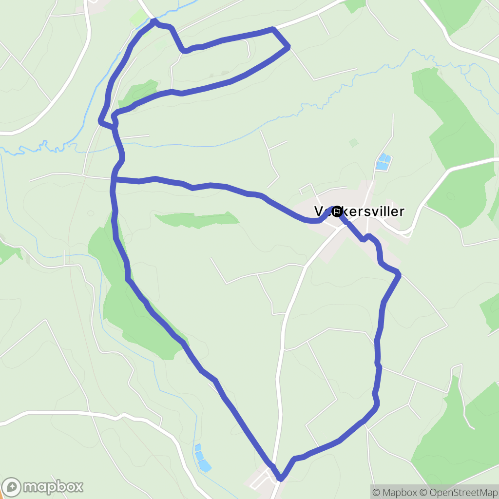 Veckersviller : carte du parcours de randonnée - France