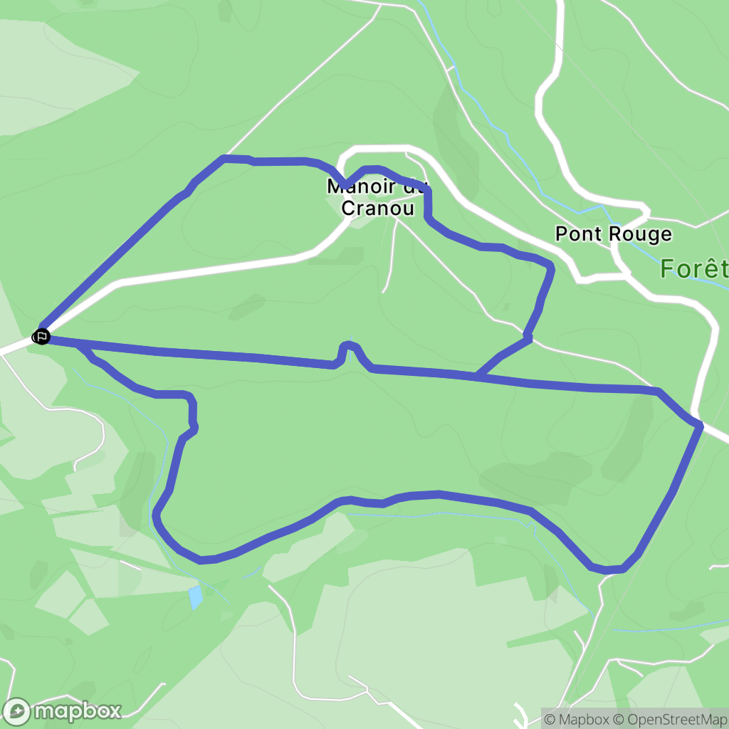 Le Faou : carte du parcours de randonnée - France
