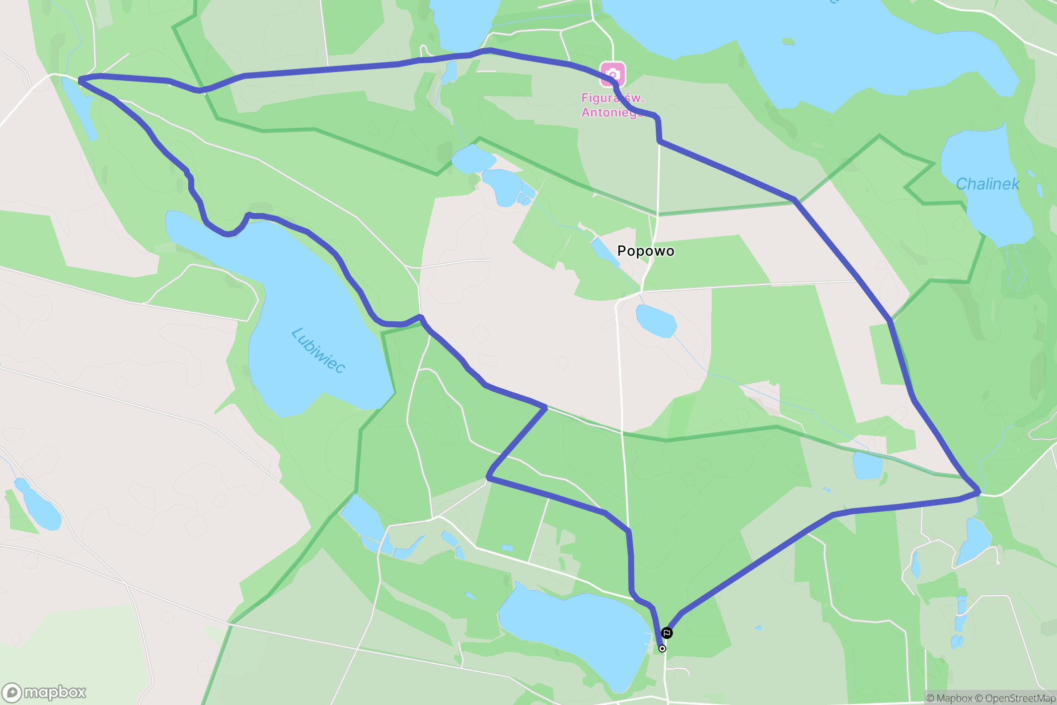 Prusim: mapa trasy - Poland