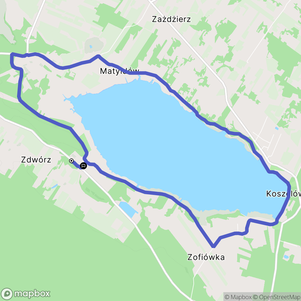 Zdwórz: mapa trasy - Poland