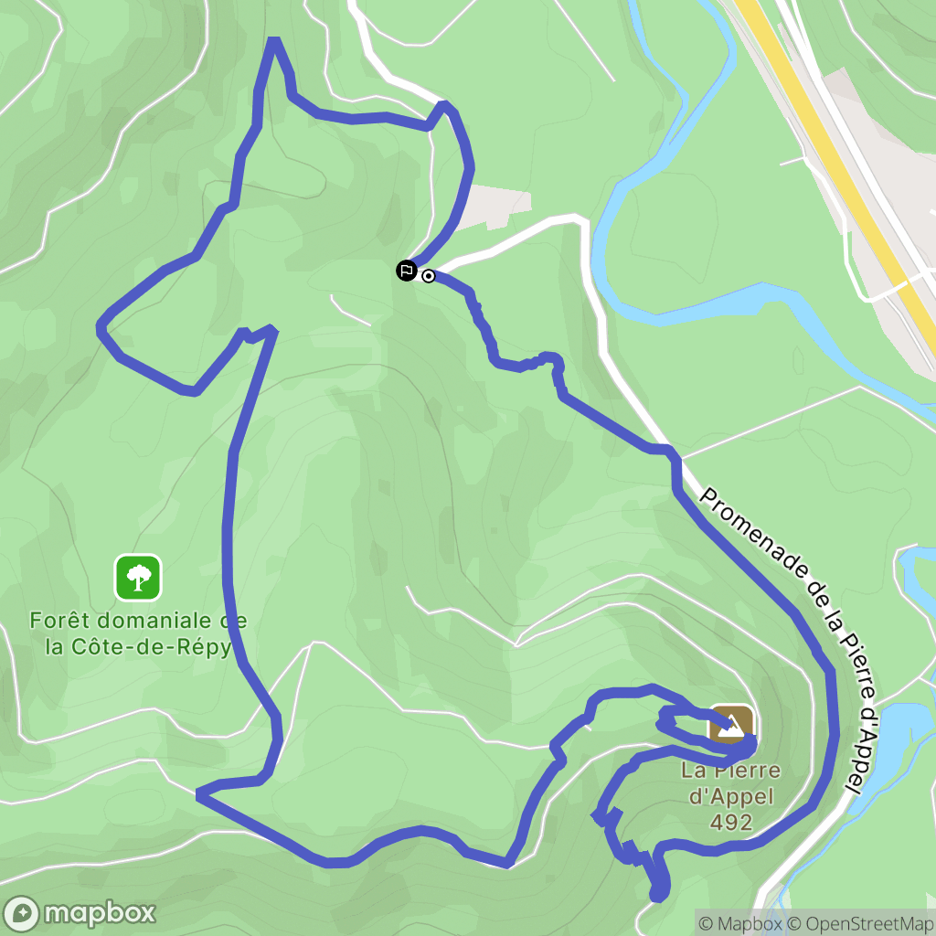 Étival-Clairefontaine : carte du parcours de randonnée - France