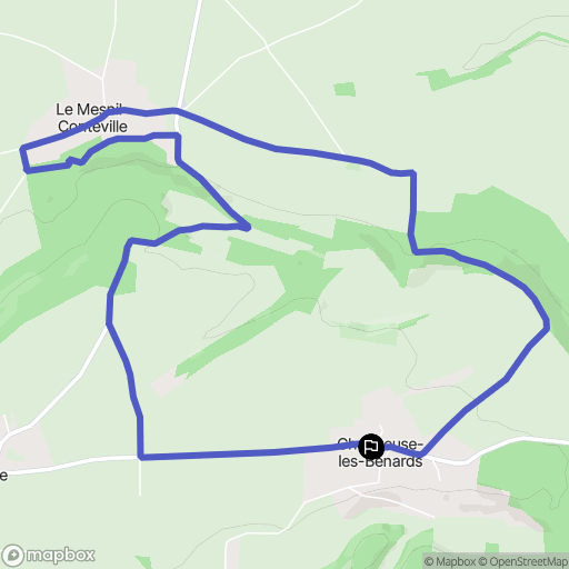 Choqueuse-les-Bénards : carte du parcours de randonnée - France
