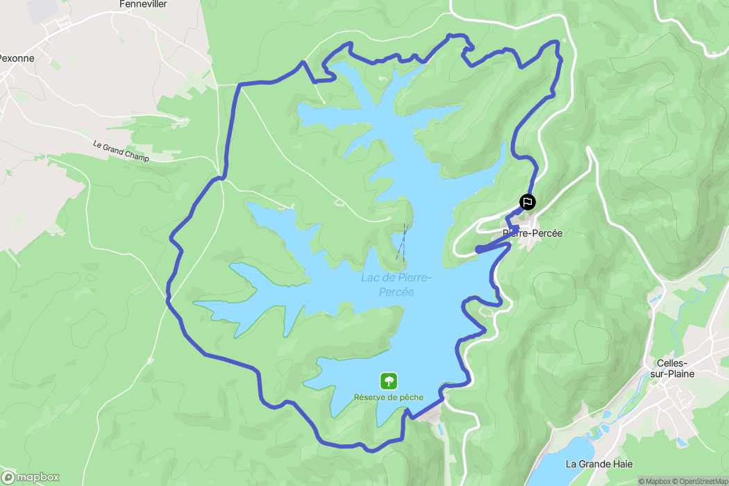 Pierre-Percée : carte du parcours de randonnée - France