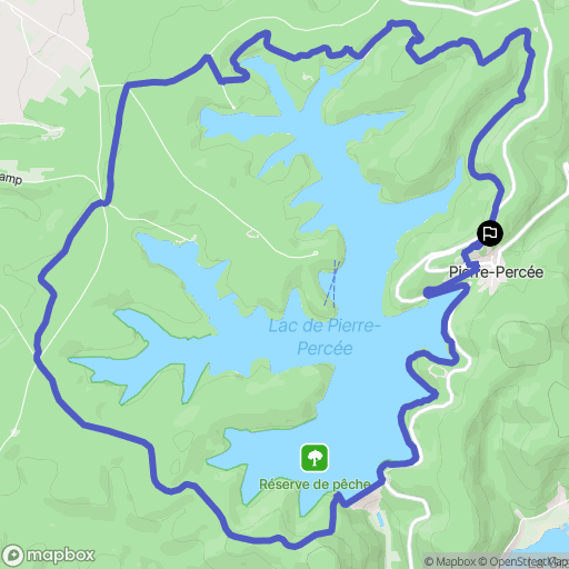 Pierre-Percée : carte du parcours de randonnée - France