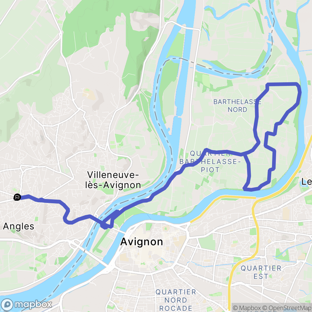 Les Angles : carte du parcours de randonnée - France