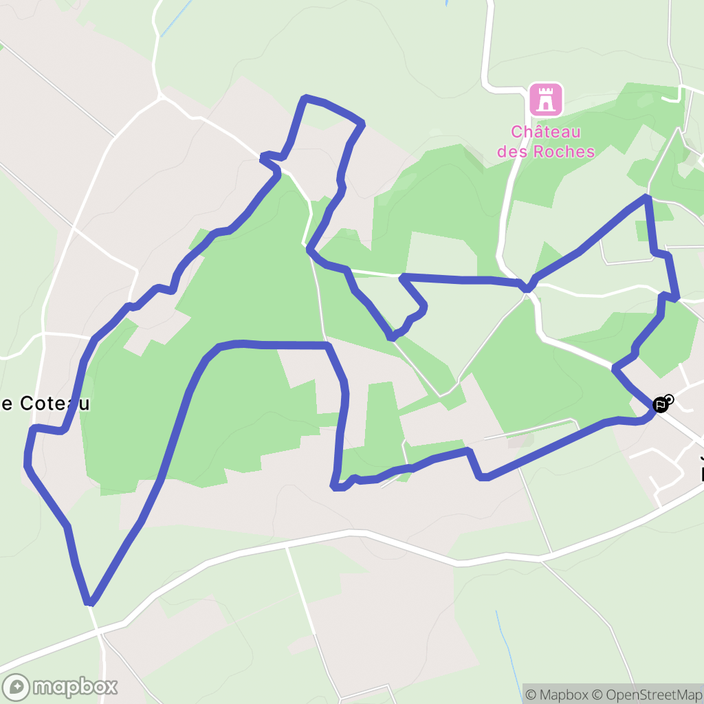 Jaunay-Marigny : carte du parcours de randonnée - France