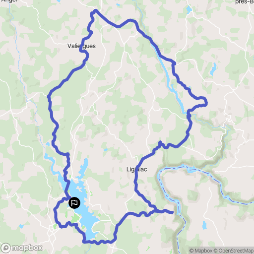 Neuvic : carte du parcours de randonnée - France