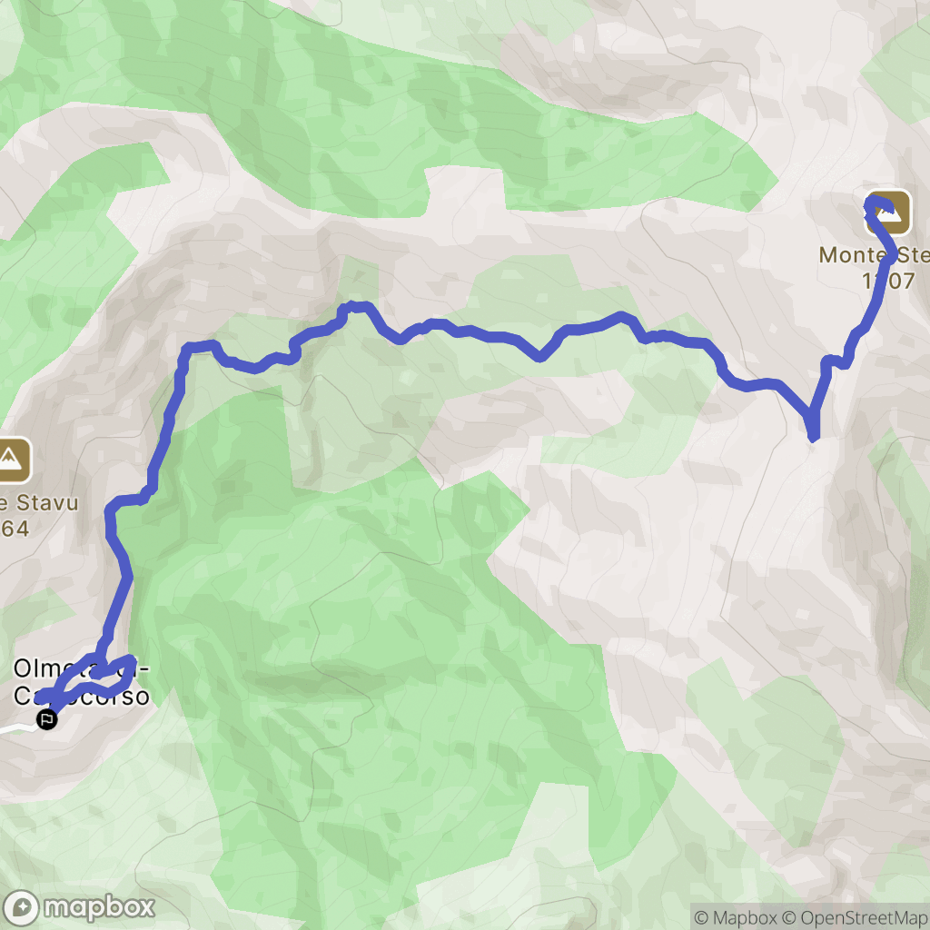 Olmeta-di-Capocorso : carte du parcours de randonnée - France