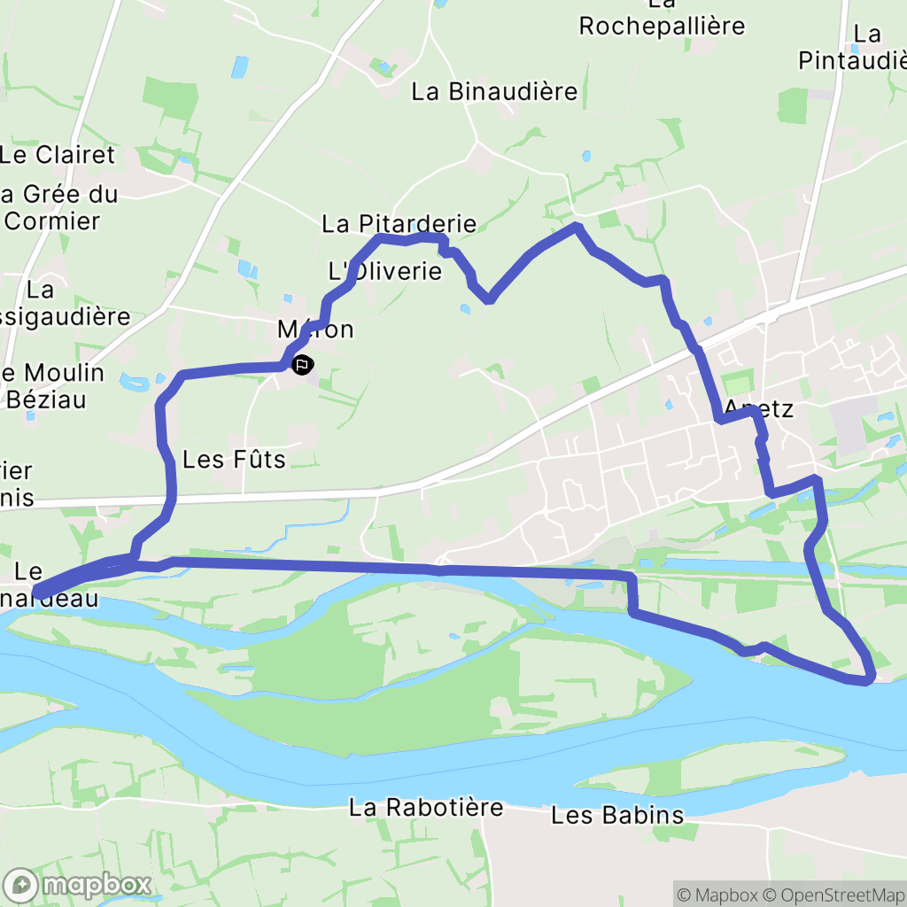 Vair-sur-Loire : carte du parcours de randonnée - France