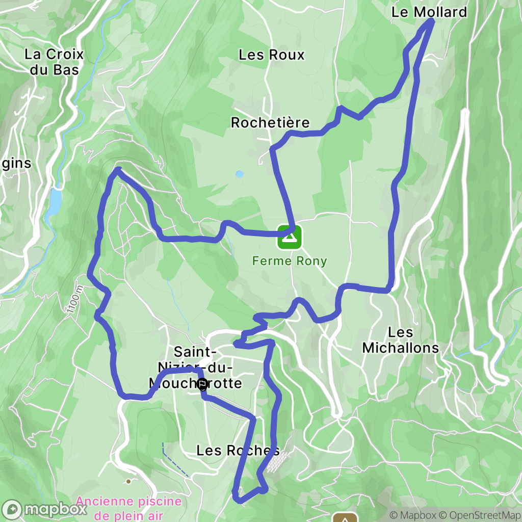 Saint-Nizier-du-Moucherotte : carte du parcours de randonnée - France