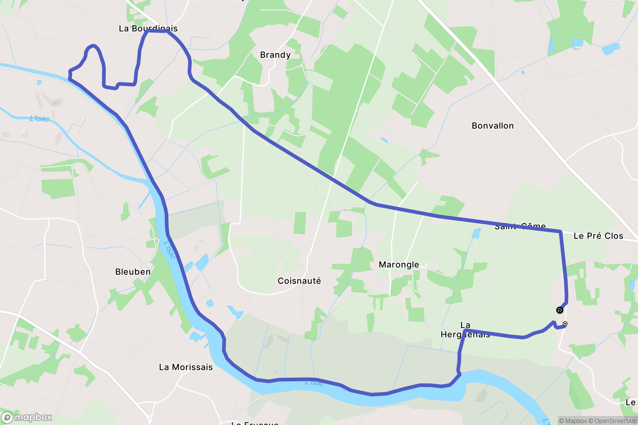 Fégréac : carte du parcours de randonnée - France