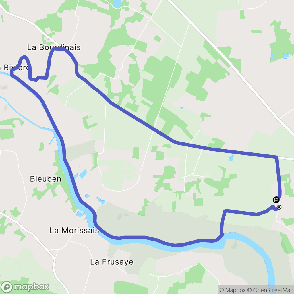 Fégréac : carte du parcours de randonnée - France