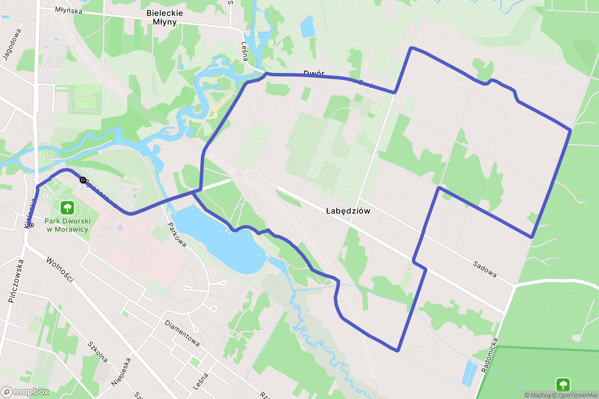Morawica: mapa trasy - Poland