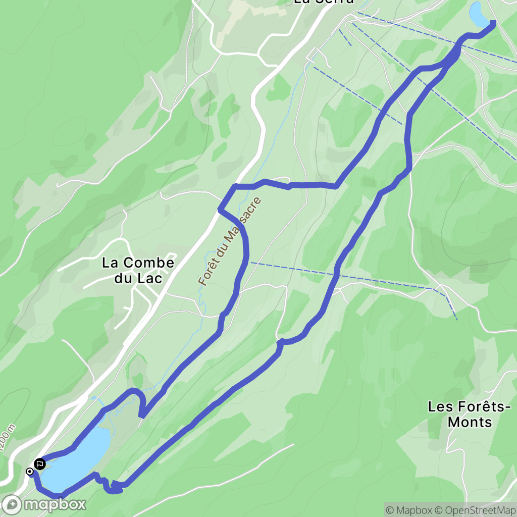 Lamoura : carte du parcours de randonnée - France