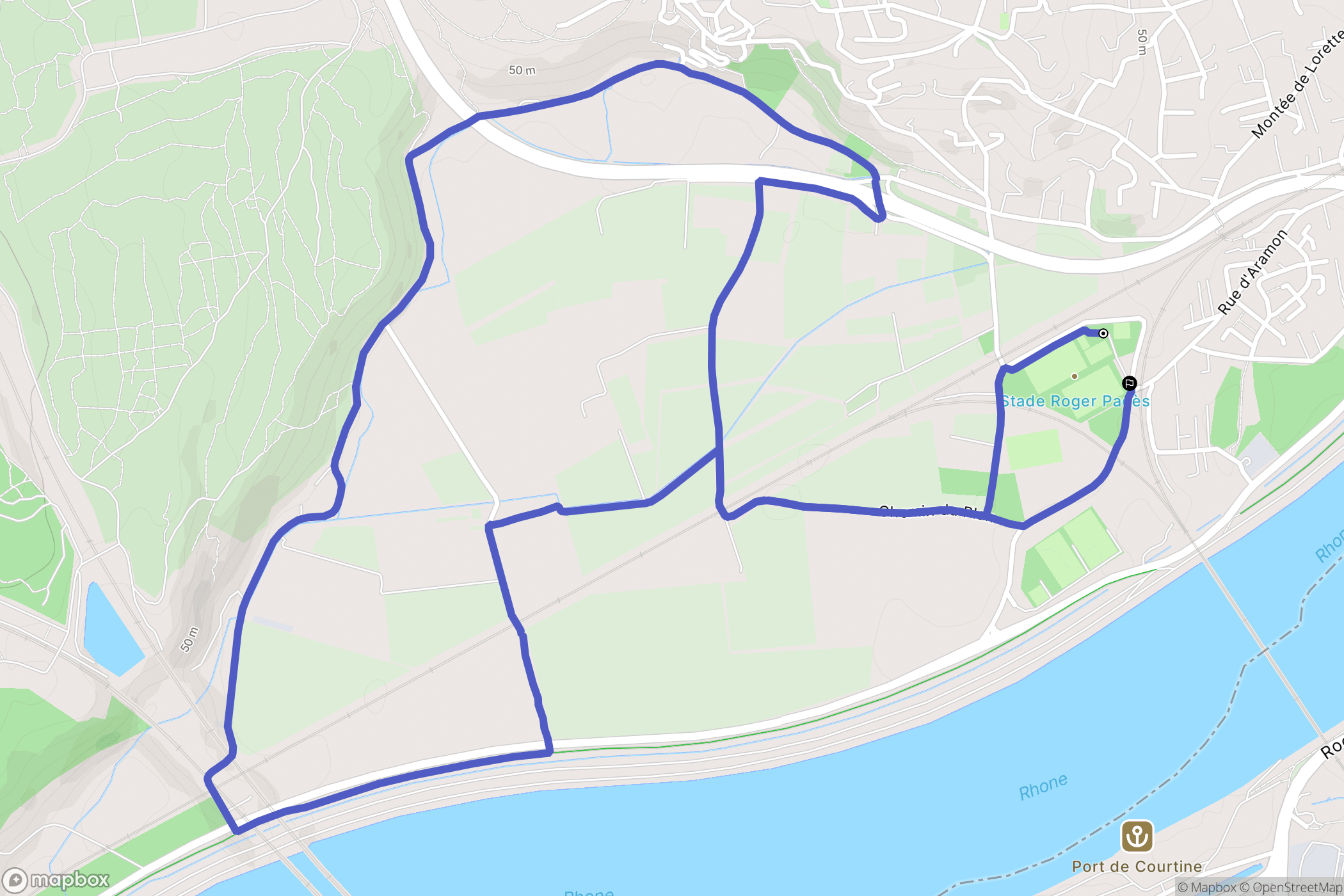 Les Angles : carte du parcours de randonnée - France