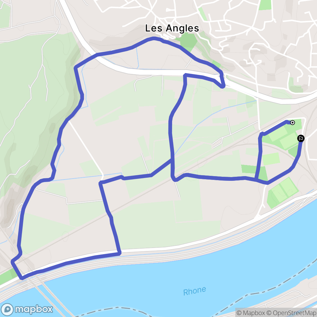 Les Angles : carte du parcours de randonnée - France