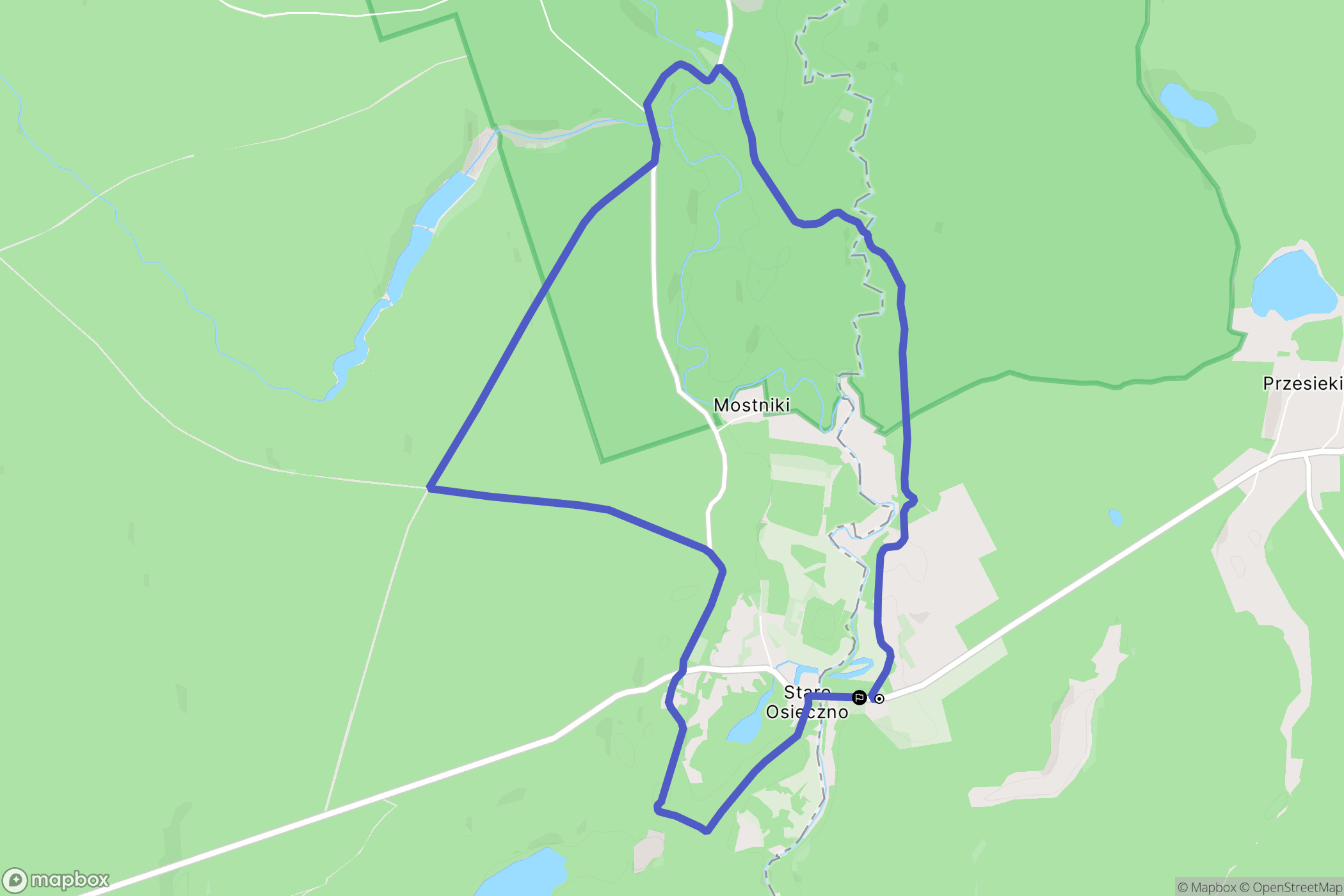 Przesieki: mapa trasy - Poland