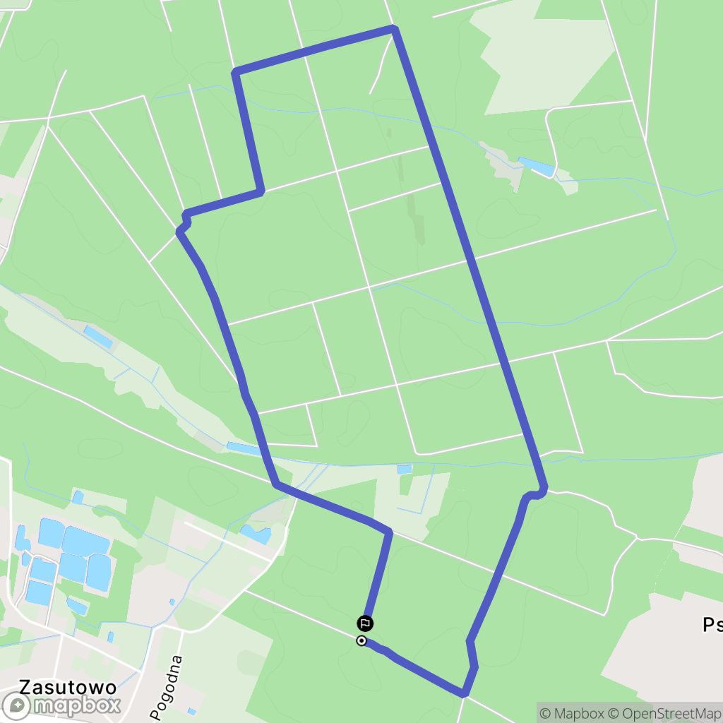 Zasutowo: mapa trasy - Poland