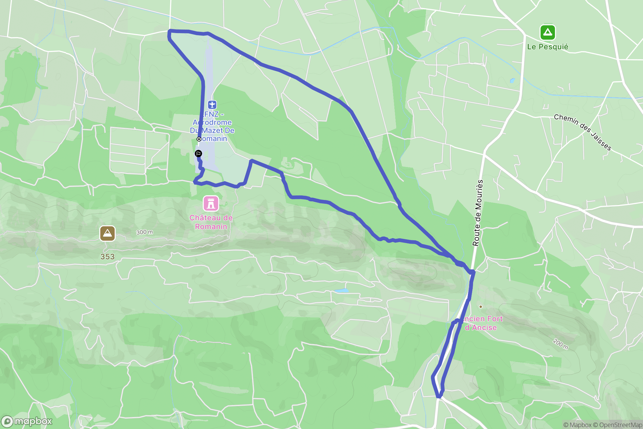 Saint-Rémy-de-Provence : carte du parcours de randonnée - France