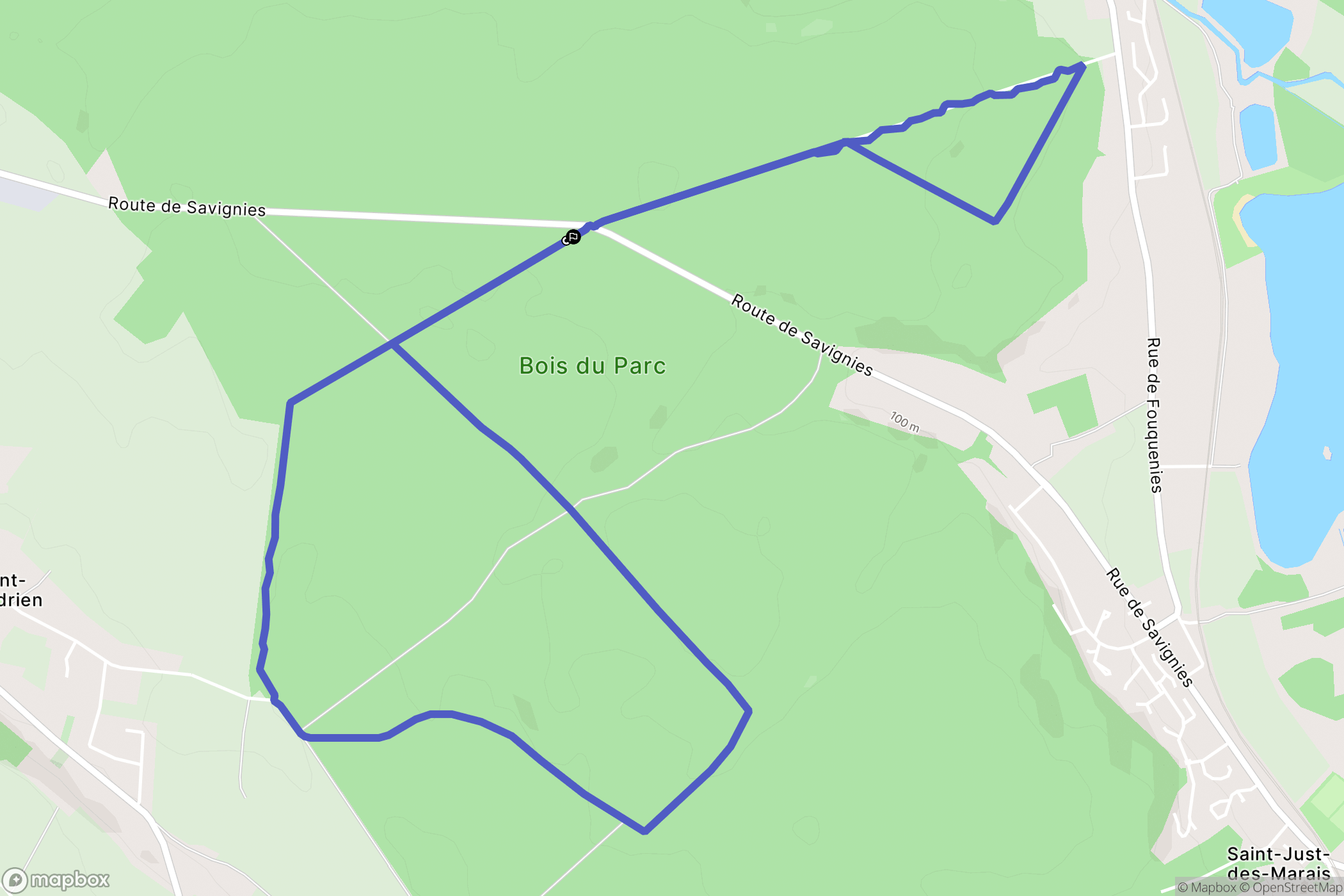 Le Mont-Saint-Adrien : carte du parcours de randonnée - France