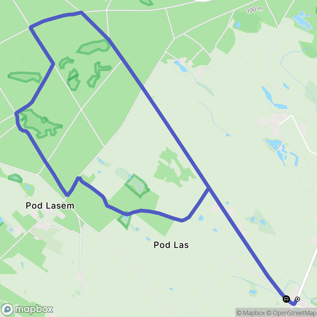 Polskie Łąki: mapa trasy - Poland