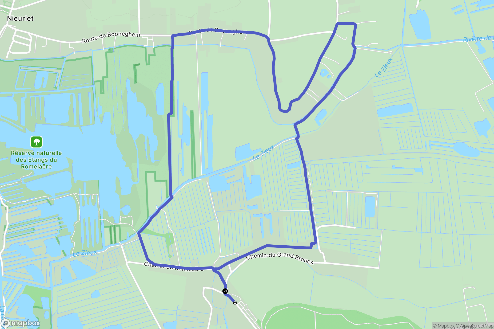 Clairmarais : carte du parcours de randonnée - France
