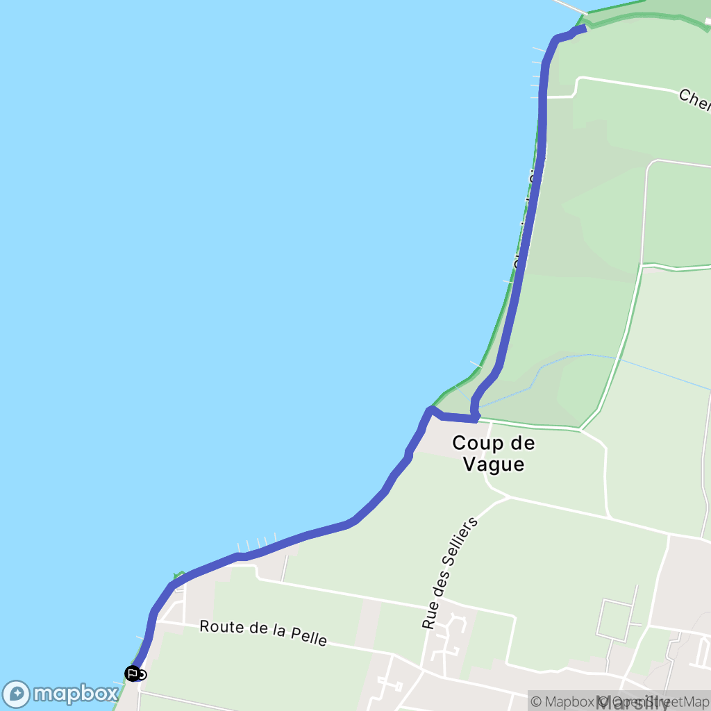 Marsilly : carte du parcours de randonnée - France
