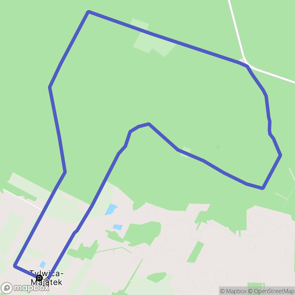 Tylwica-Kolonia: mapa trasy - Poland