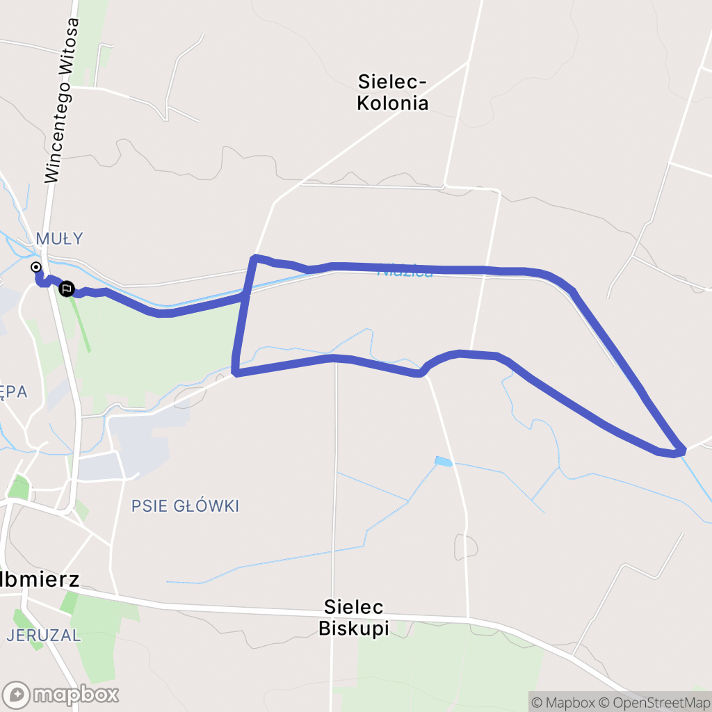 Skalbmierz: mapa trasy - Poland