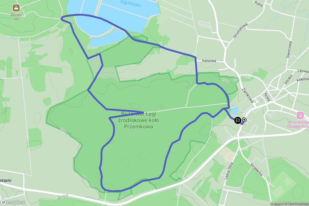 Przemków: mapa trasy - Poland