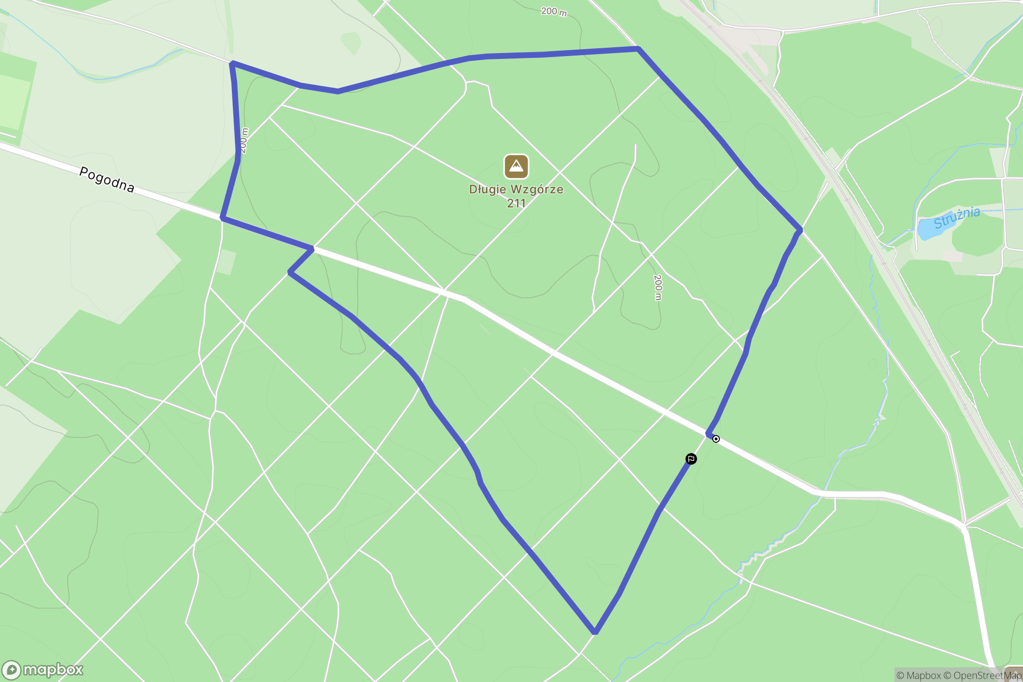 Wielka Lipa: mapa trasy - Poland