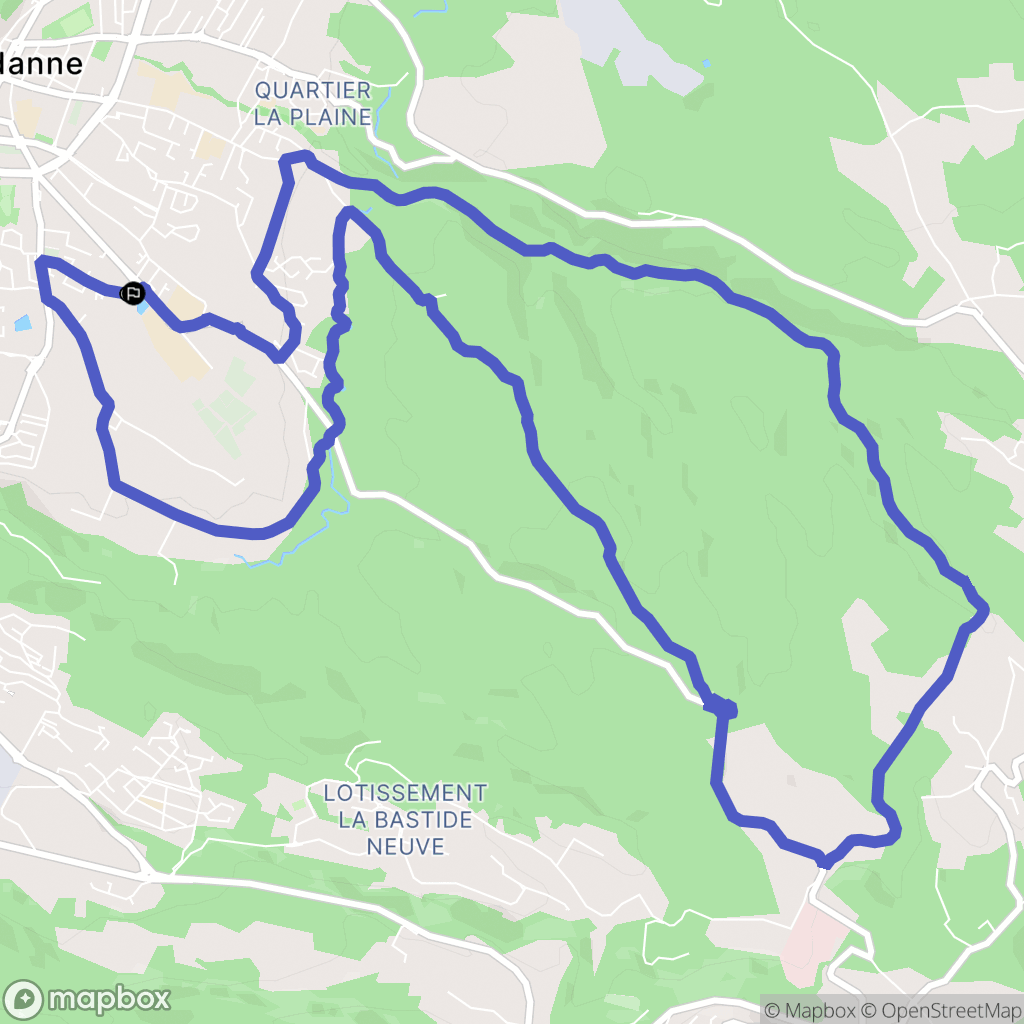 Gardanne : carte du parcours de randonnée - France