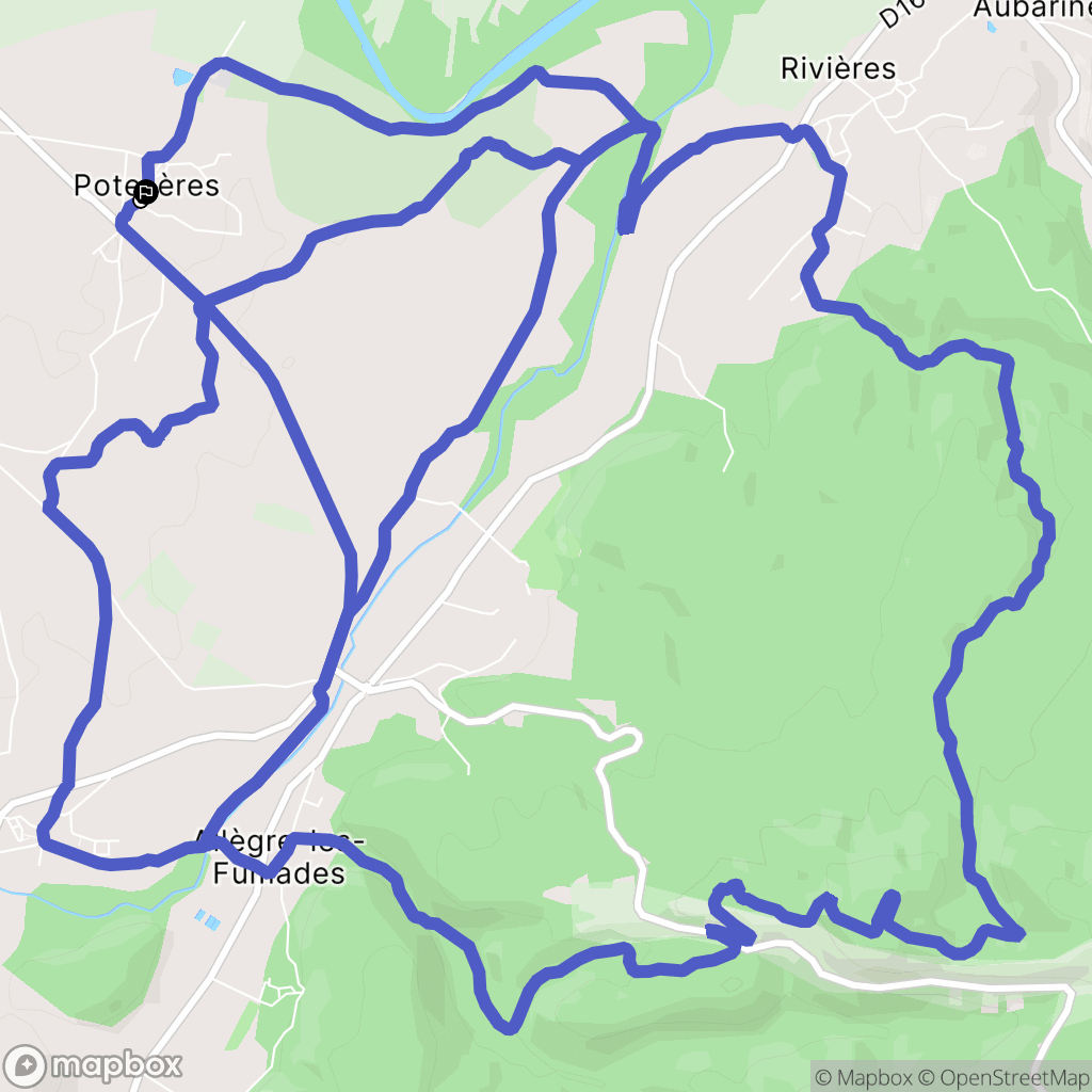 Saint-Ambroix : carte du parcours de randonnée - France