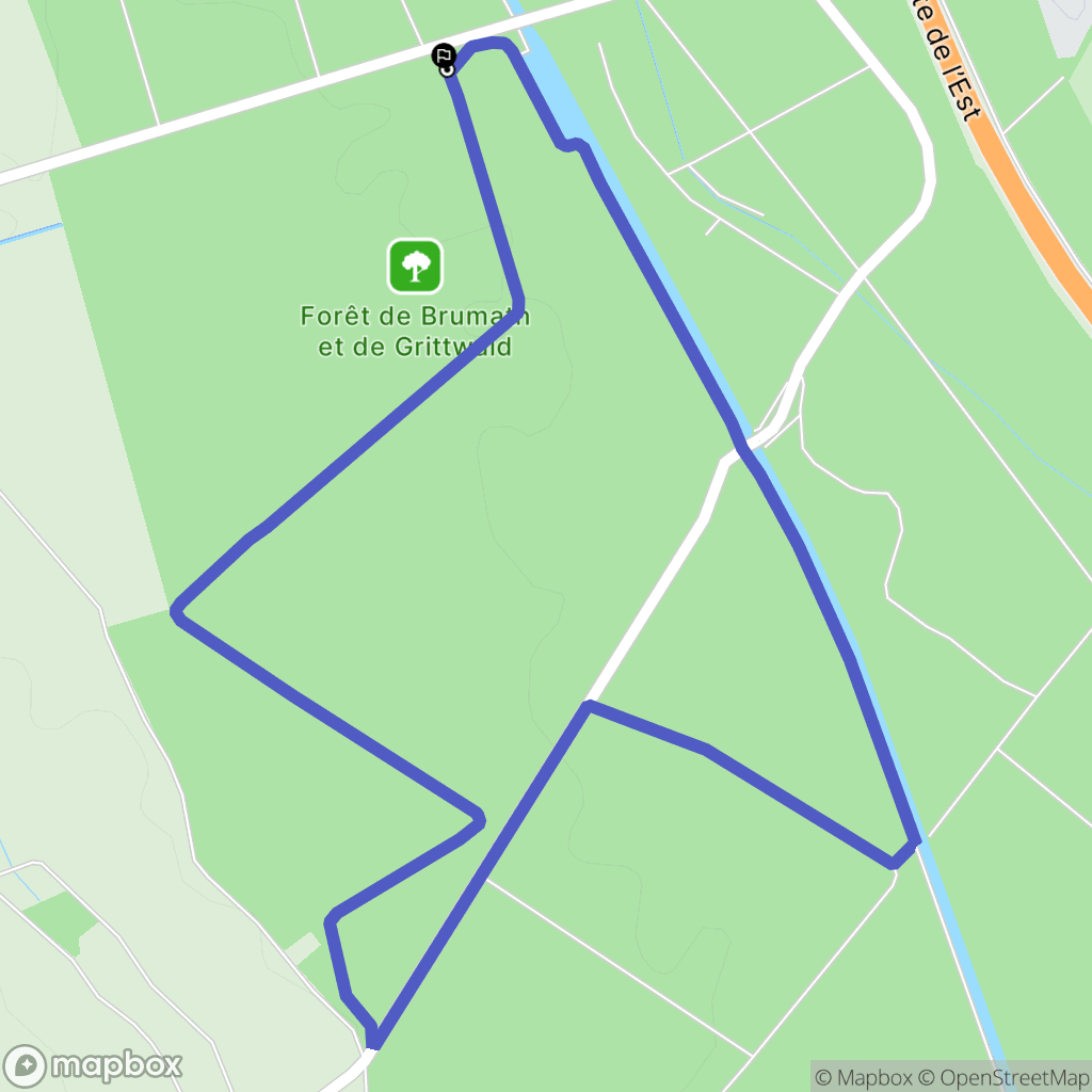Brumath : carte du parcours de randonnée - France