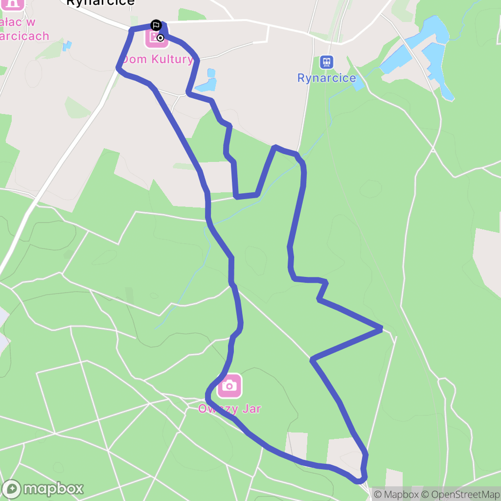 Rynarcice: mapa trasy - Poland