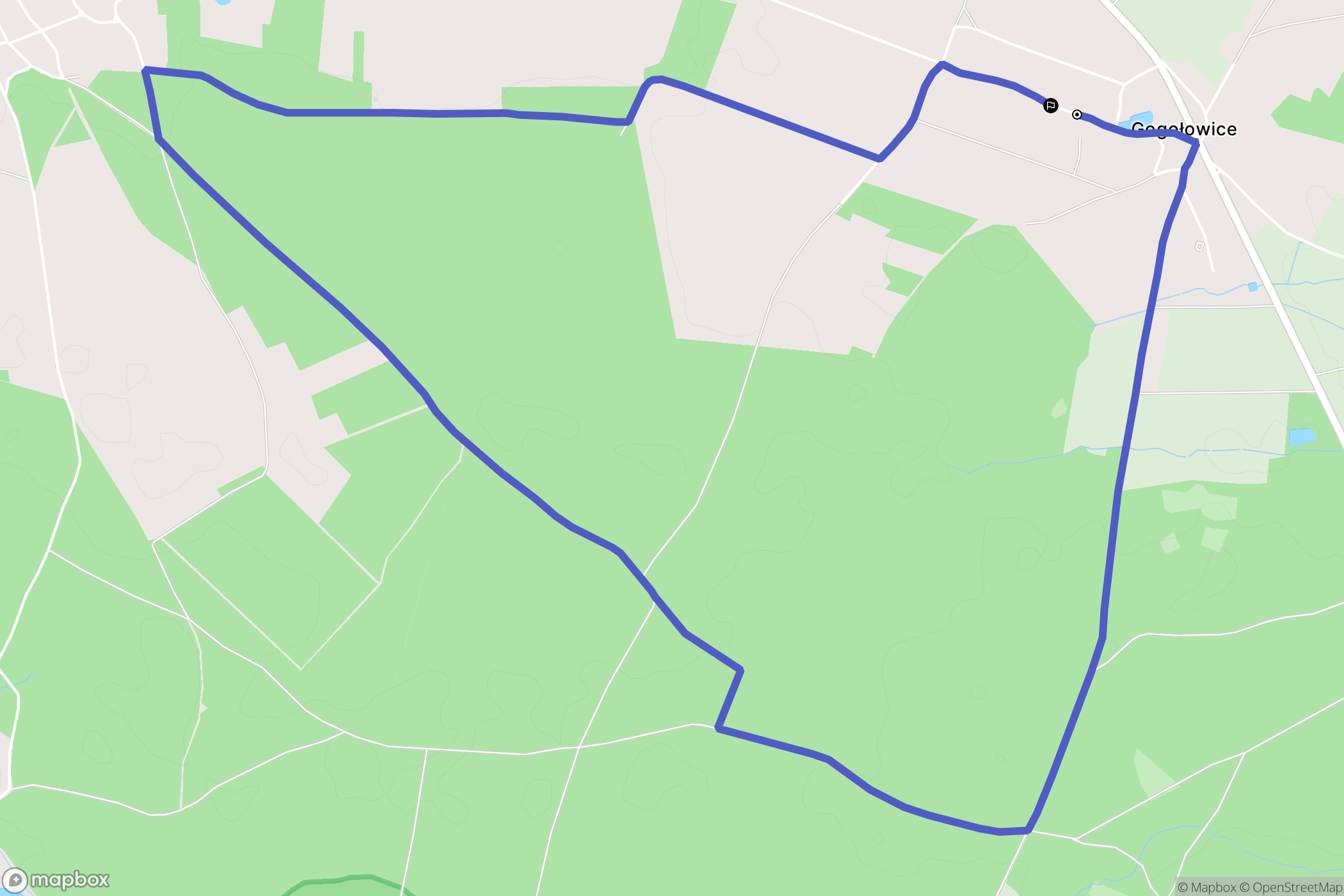 Gogołowice: mapa trasy - Poland