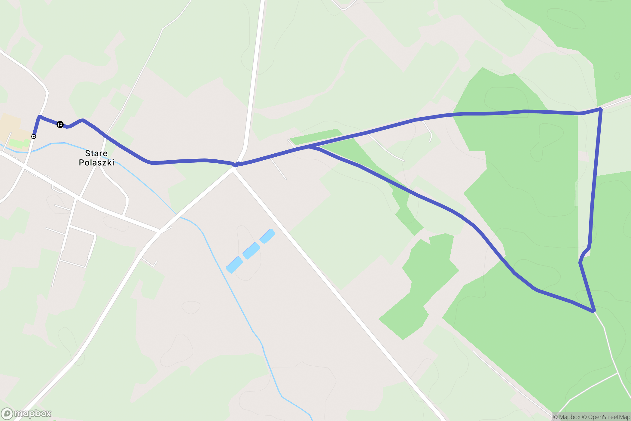 Stare Polaszki: mapa trasy - Poland