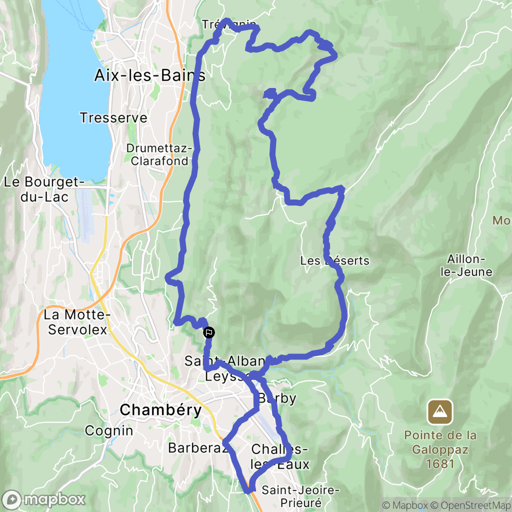 Saint-Alban-Leysse : carte du parcours de randonnée - France