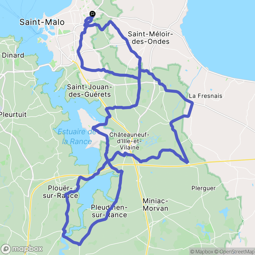 Saint-Malo : carte du parcours de randonnée - France