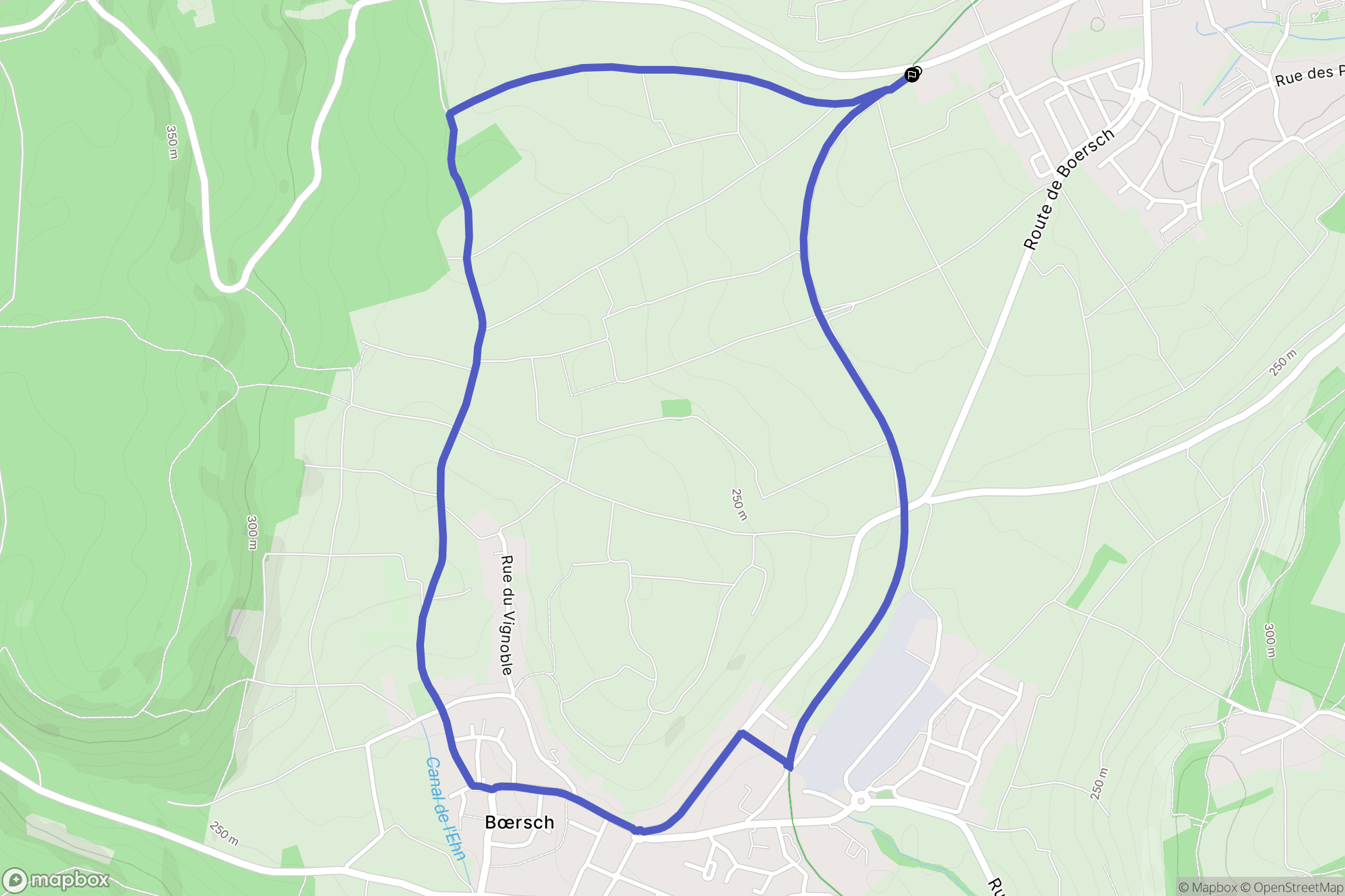 Rosheim : carte du parcours de randonnée - France
