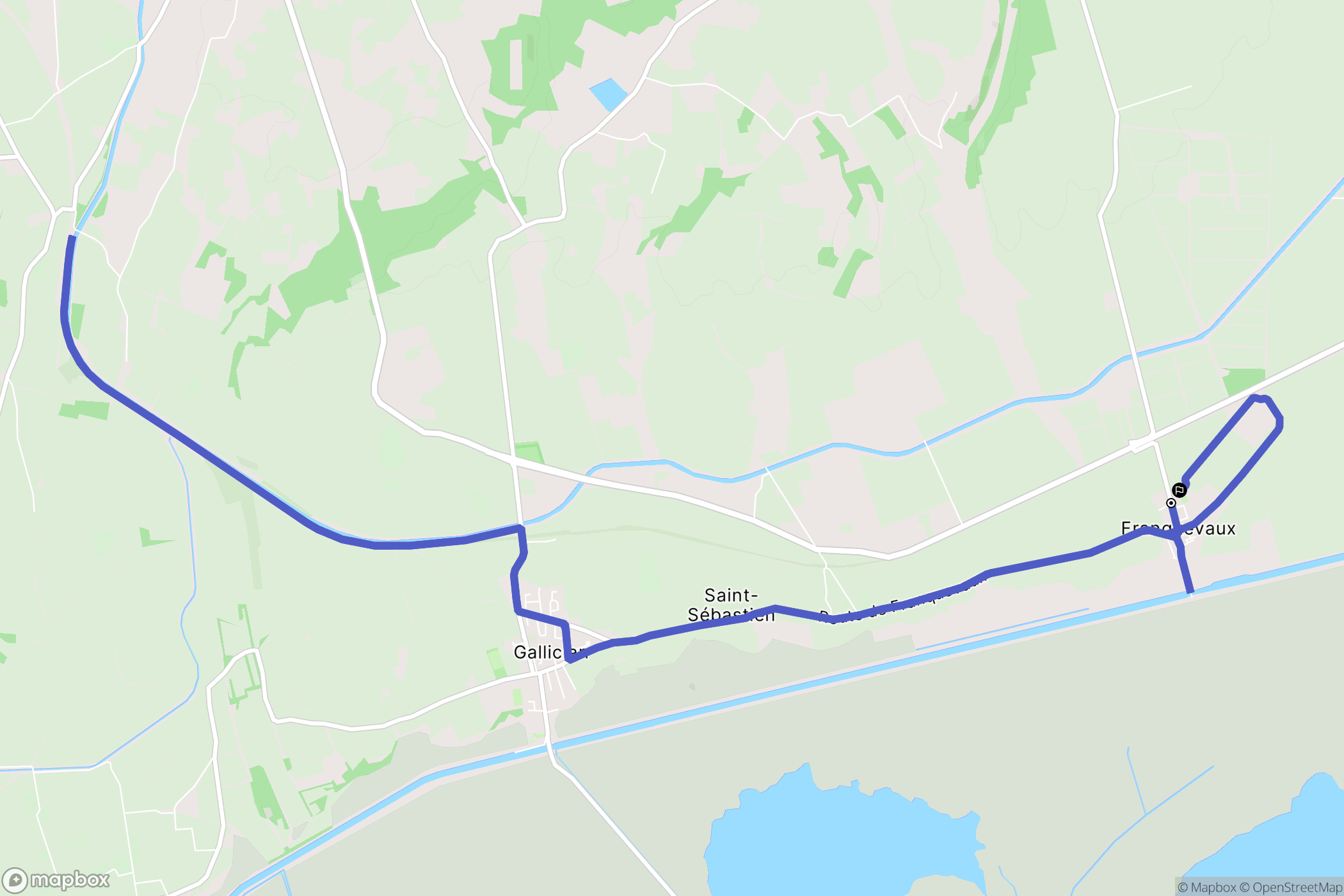 Beauvoisin : carte du parcours de randonnée - France