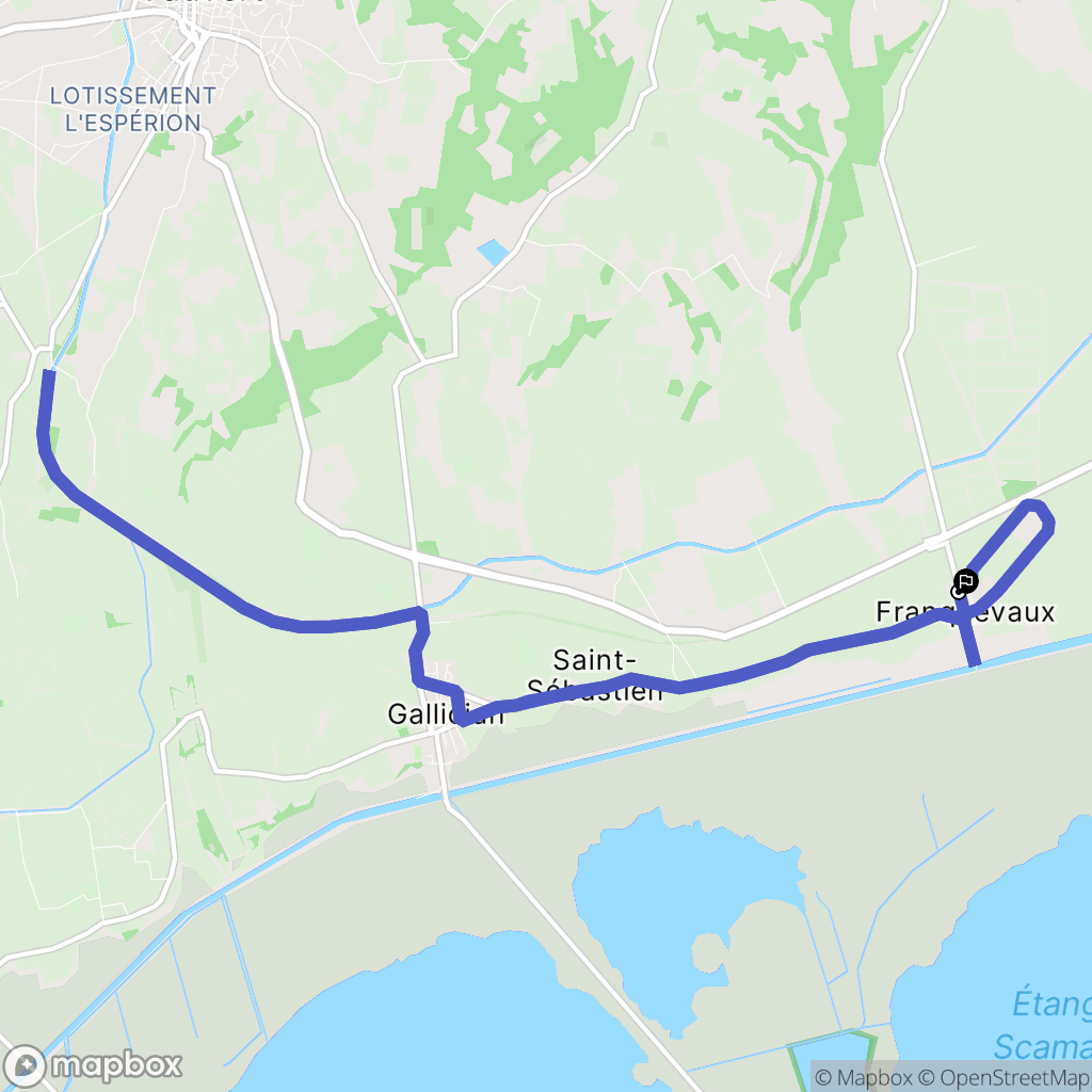 Beauvoisin : carte du parcours de randonnée - France