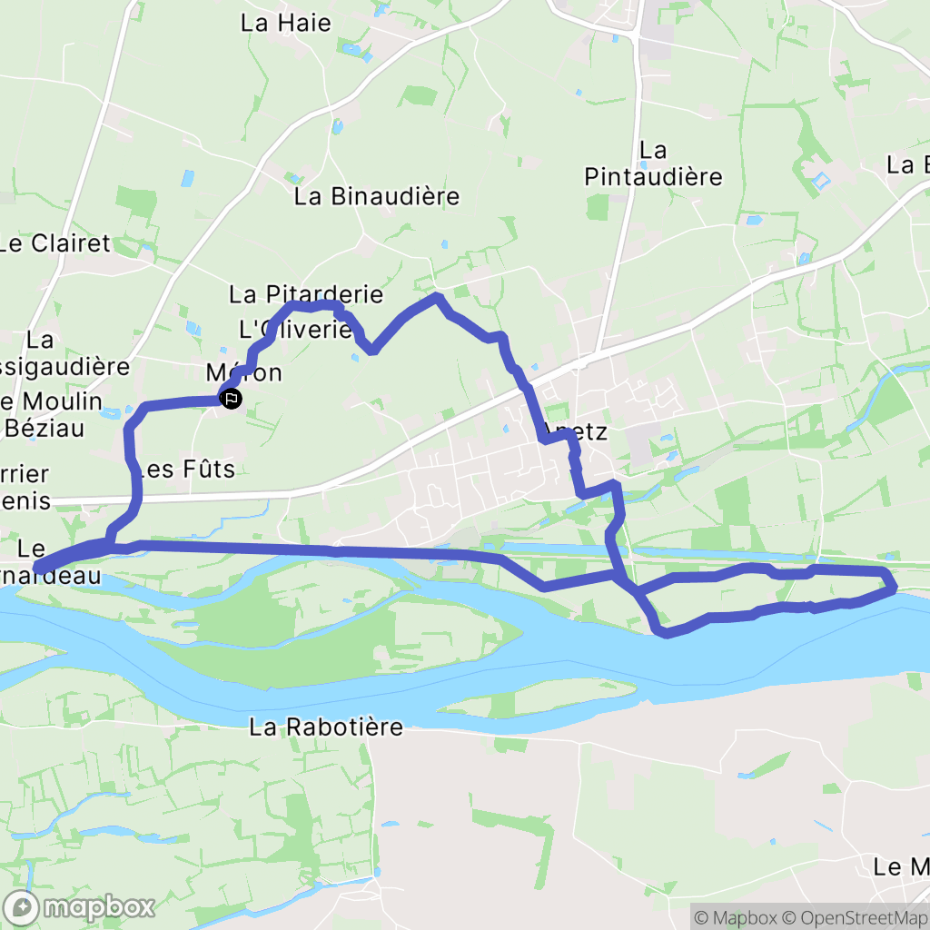 Vair-sur-Loire : carte du parcours de randonnée - France