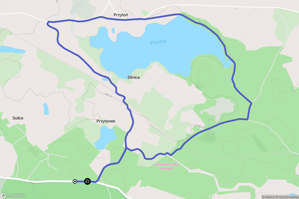 Sulice: mapa trasy - Poland
