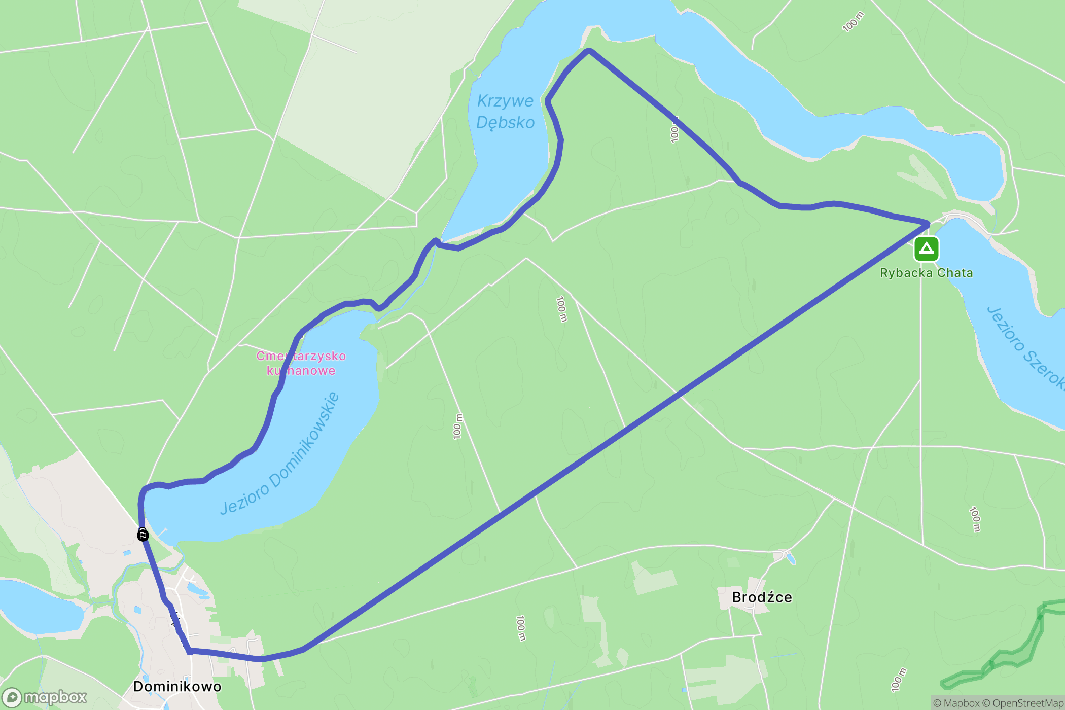 Dominikowo: mapa trasy - Poland