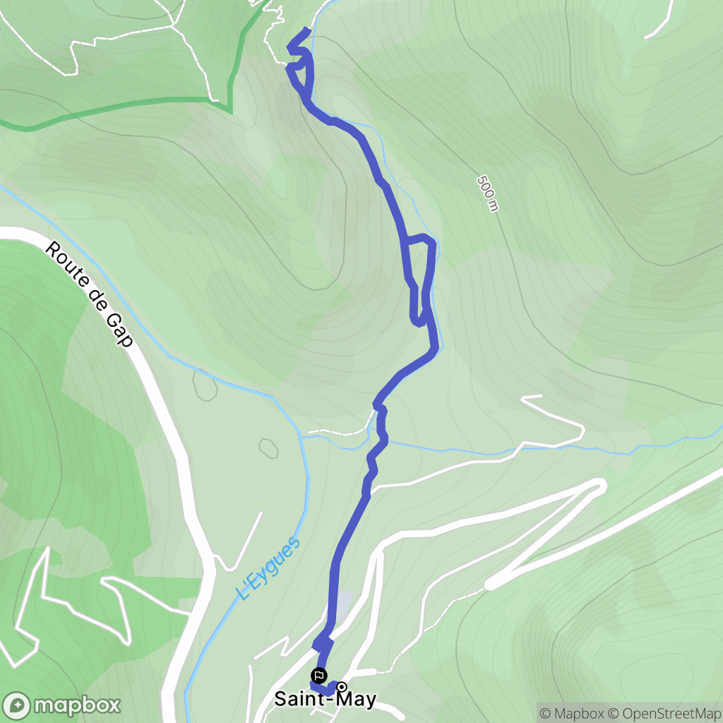 Saint-May : carte du parcours de randonnée - France