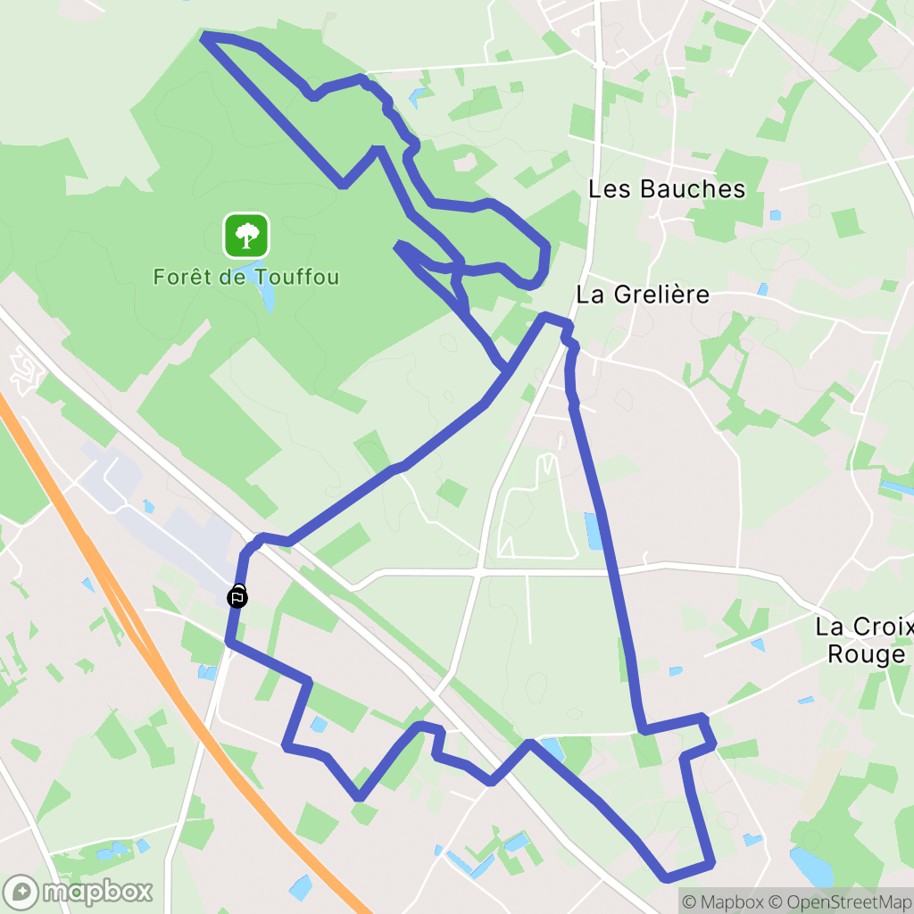Le Bignon : carte du parcours de randonnée - France